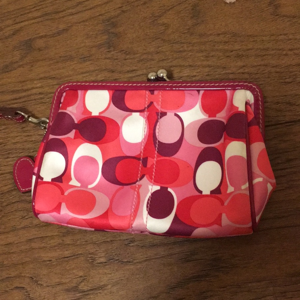 Pink coach handbag